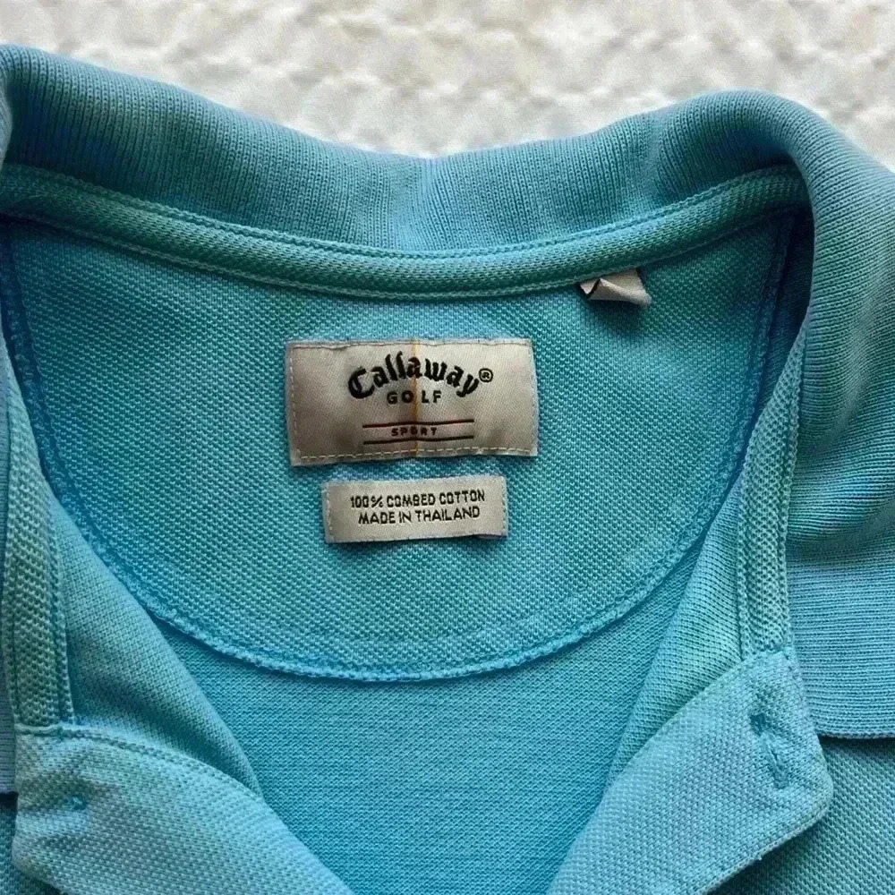 Callaway Golf- Polo Shirt- Aqua- Large - Picture 3 of 5